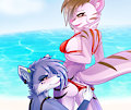 -Hot day at the beach-