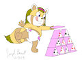 Sophie stacks a House of Cards -By CoffeehoundJoe-