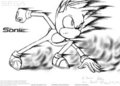 Sonic The Hedgehog BW