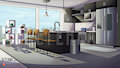 Aeterna visual novel game - BG WIP: Sunkra's kitchen