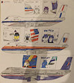 History of United Airlines 747 1/4