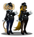 Police dogs...gals  by sssonic2