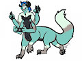 Damakoes the Demon Wolf, as a four-armed taur!