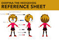 Derpina the hedgehog-Reference Sheet by znm123mlgb