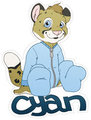 Cyan Icewolf Moose Badge 2010