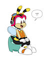 Charmy Bee on the potty (by tato; for SMKDMSQA)