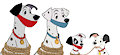 Lucky ties up Pongo, Perdita, and Patch. by f1master45
