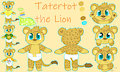 Tatertot the Lion reference sheet