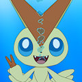 Victini's bubbly greeting