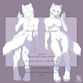 [Pay2Use]: Female anthro wolf lineart by T0xicEye