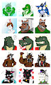 Mixed Sticker Examples by BluewolfR