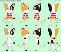 Jeanne Calico Kitty (Jeanne_Onmura) Model Sheet by DanielMania123