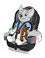 Chillin' in my Carseat by tugscarebear