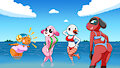 Animal Crossing beach harem fun time~