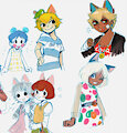 animal crossing girls gijinkas by niichan