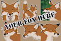 "Your Fox Here" Recolorable Sticker Pack