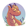 Dragon in the lavender fields by Tischotter