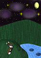 Prize Alex tree top view in a night meadow by Thundefair