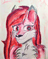 Monochrome Red Anthro Fox