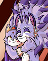 Two Purple Anthro Cats