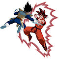Goku vs vegeta by 3tommys3