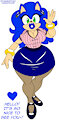 Female Sonic - Nice Happy Busty Hedgehog by Habbodude