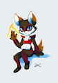 Chibi Darkflamewolf - By Quirky Middle Child