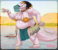 Commission: Croc-Goddess by Nakoo