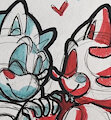 Blue and Red Sonadow (4/5 Sketch Dump 6/9/2020) by DevilishDestiny