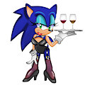 Sonic The Waitress by ClassicSatAmSonic