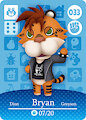 Bryan Animal Crossing Card by Panda by RealZero