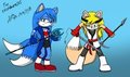 Sonic OC: Ninako Colins the Ice Fox and Geoff Stevenson the Fox (RQ by ZJG)
