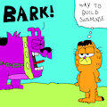 Garfield and a Barking Purple Dog