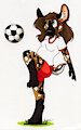 Soccer Playing Painted Dog