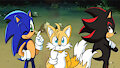 Shadow, Tails y Sonic 3 by AngelDeLaVerdad