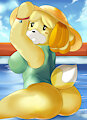 Isabelle enjoying her vacation