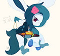 Glaceon with delicious Steak Tofu! by Flur