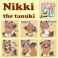 Nikki the Tanuki cub stickers by Manyumii