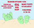 Buried in Sand YCHs - OPEN