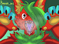 mawshot-watermelon furry dragon
