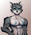 Muscular electric wolf(?