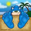 Sonic and Tails Buried in the Sand Paw Icons