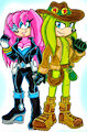 TodSky in Knuckles' & Rouge's Dash outfits