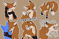 "Your Fox Here" Recolorable Sticker Pack #2