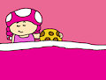 Sleepy Toadette with a Cookie