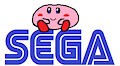 Kirby on top of SEGA logo