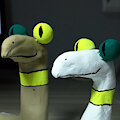 Snakes inspired by Knotty and Polimer by veaxvoid