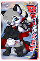 Brisket raccoon Tavi badge