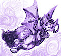 twitter sketch 2-21 Kitty Bat Purrs