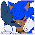 Sonic Hug Sticker - sad